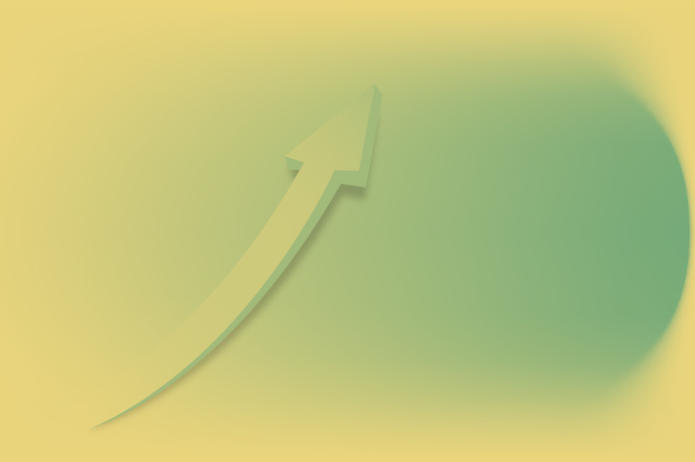 Graphic depicting a growing arrow, record-breaking efficiency with minimal consumption with STELVIO.