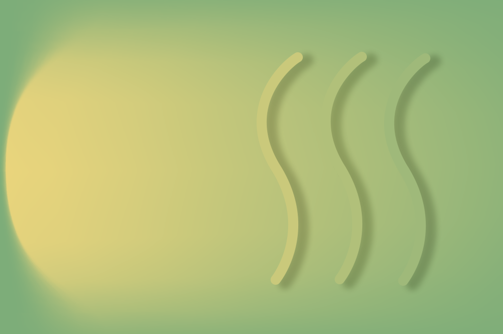 Graphic of hot water lines on background.